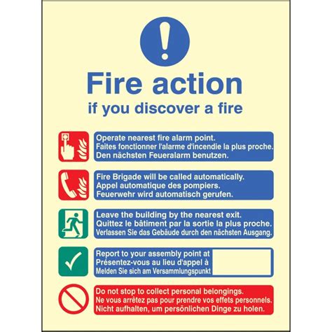 Multi Lingual Fire Action Manual No Lift