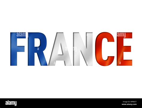 french flag text font. france symbol background Stock Photo - Alamy