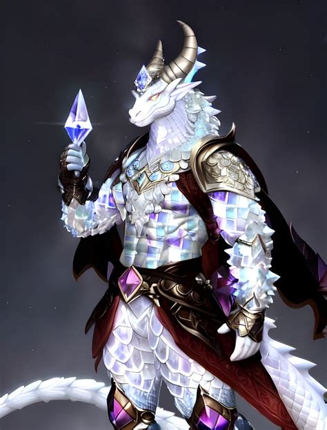 Hyperdetailed Male Dragonborn Gem Body Crystal Bod