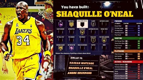 Nba K Best Shaq Build Badge Upgrades Best Ft Center Build