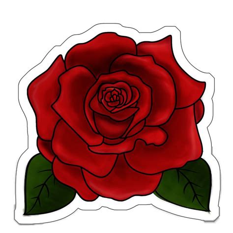 Sticker de Rosa | Desenho de rosas vermelhas, Adesivos personalizados ...