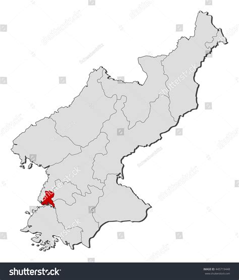 Map - North Korea, Nampo - Royalty Free Stock Vector 445719448 - Avopix.com