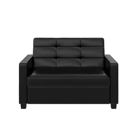 Black Leather Loveseat Sleeper Sofa | Cabinets Matttroy