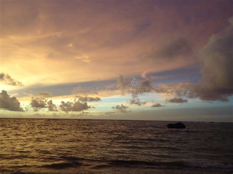 Calm Sea during Twilight stock image. Image of genteng - 79925751