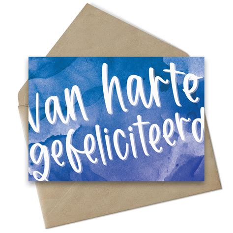 Van Harte Gefeliciteerd Wenskaart Creanna Handmade