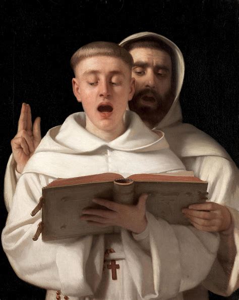 Two Carthusian Monks Singing Painting By Aurele Robert Fine Art America