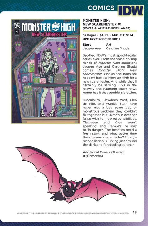 Monster High New Scaremester Comic Books Series From Idw Youloveit