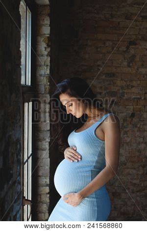 Pregnant Brunette Image Photo Free Trial Bigstock