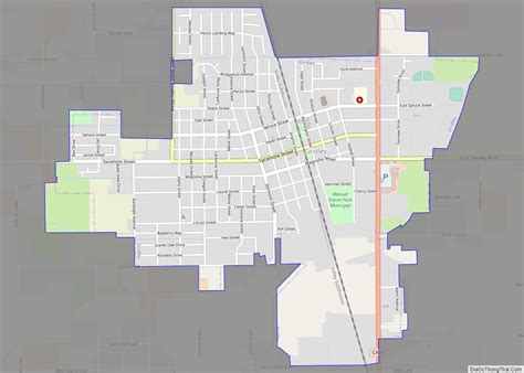 Map of Gridley city, California