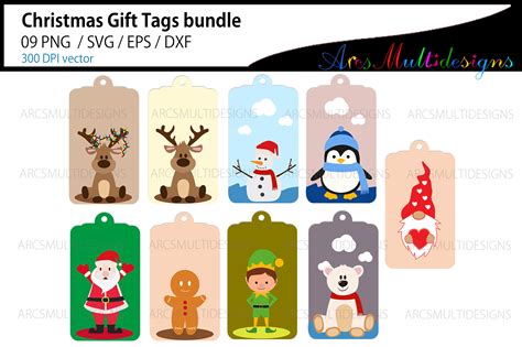 Christmas Gift Tag Svg Bundle By ArcsMultidesignsShop TheHungryJPEG