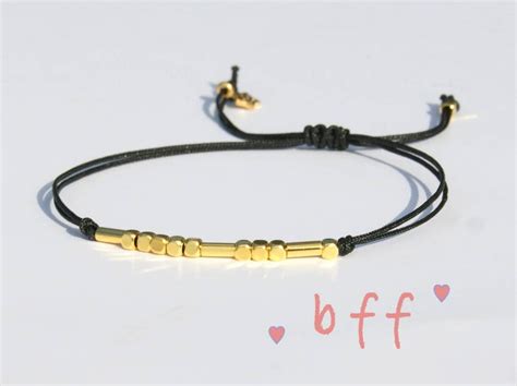 Bff Morse Code Bracelet Best Friend T For Besties Mothers Etsy