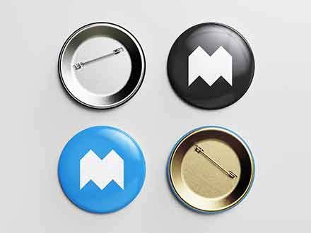 Free Floating Pin Button Badge Mockup PSD Mockup Psd Mockup Free