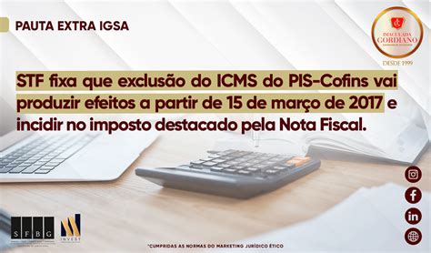 STF fixa que exclusão do ICMS do PIS Cofins vai produzir efeitos a