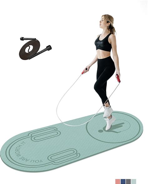nuveti Rope Skipping Mat, Indoor Jump Rope Mat 55''x 24'' 8MM Extra ...