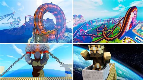 4 EPIC Rollercoaster Maps In Minecraft YouTube