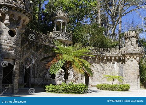 In Quinta Da Regaleira Gardens Editorial Stock Photo - Image of site ...