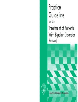 Practice Guideline For The Treatment Of Patients With Bipolar Disorder