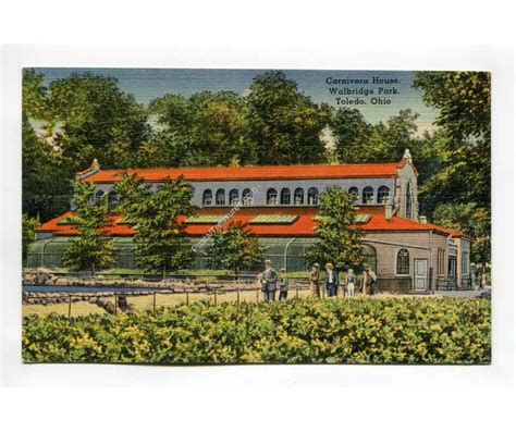 Carnivora House Walbridge Park Toledo Ohio vintage postcard