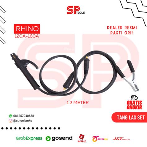 Jual STANG TANG LAS TANG MASSA MAS SET KABEL 120A 160A 200A RHINO