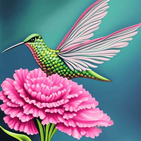 Anjer Flower Fairy Painting in januari Hyper Realistisch · Creative Fabrica