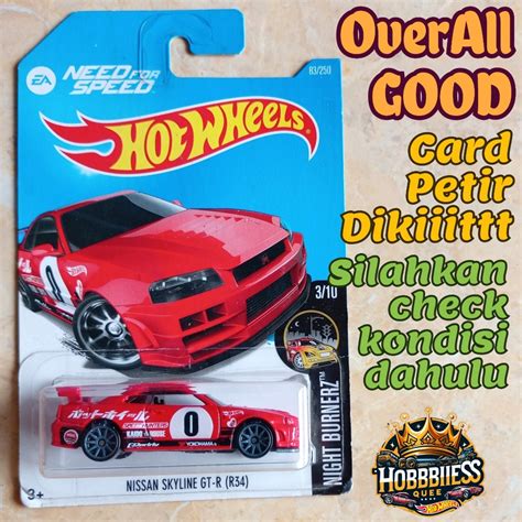 Jual Hot Wheels Nissan Skyline GT R R34 Night Burnerz Merah Need For Speed 2016 Original