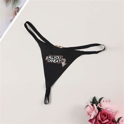 Varsbaby Sexy Lingerie Women S Open Crotch Printed Thong Love Heart Decorative Sexy Panties N