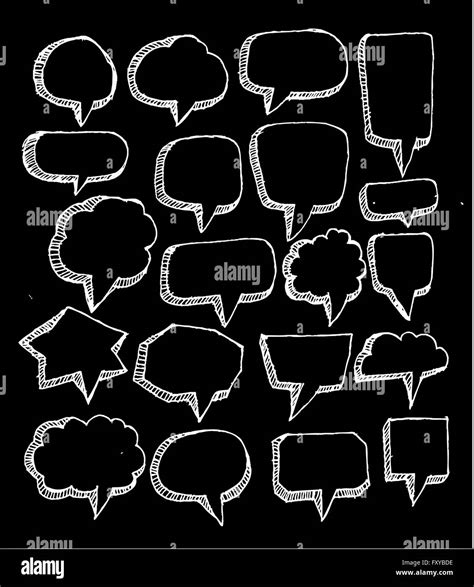 Speech Bubble Sketch Hand Drawn Bubble Speech Stock Vector Image Art