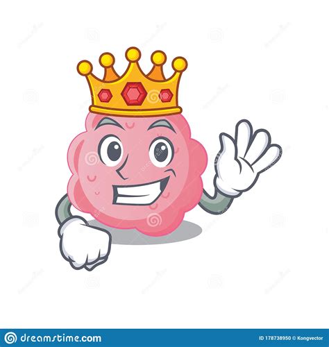 A Wise King Of Anaplasma Phagocytophilum Mascot Design Style Stock