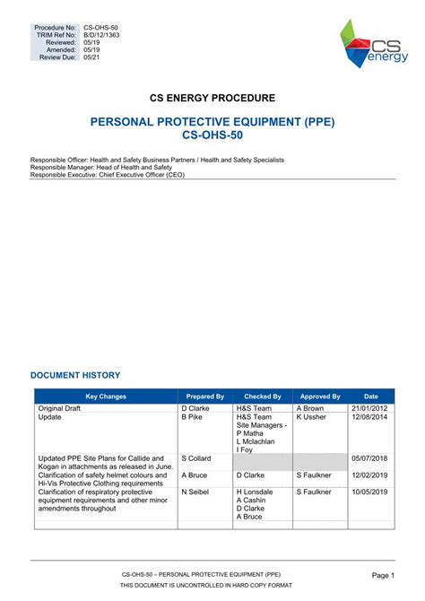 Pdf Personal Protective Equipment Ppe Cs Ohs Dokumen Tips