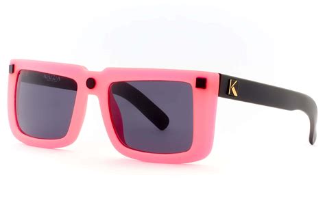 Original Vintage Krizia Sonnenbrille Rosa Rote Neon Farbe Brillenschatz