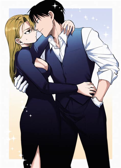 Riza Hawkeye And Roy Mustang Fullmetal Alchemist Drawn By Ozaki