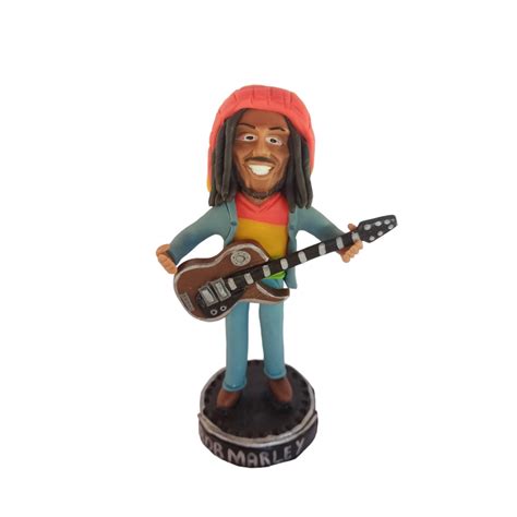 Figure Boneco Músico Reggae Bob Marley Escultura Artesanal Cantor