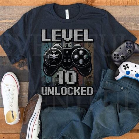 Hot Trending T Shirt With Level Unlocked Shirt Gamer Th Birthday Shirt For Year Old