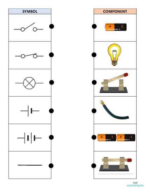 Year 6 Science Circuit Symbols Interactive Worksheet Topworksheets