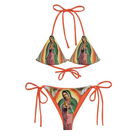 Virgin Mary String Bikini Two Piece Our Lady Of Guadalupe Bikini