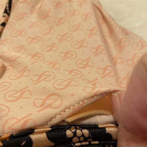 Victoria Secret Bikini Black Pink Paisley Ruched Size Medium Top