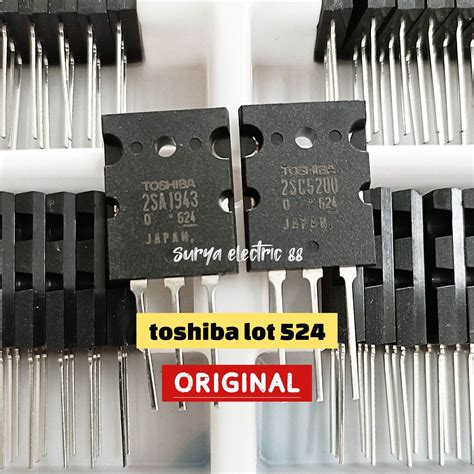 1 Set Toshiba A1943 C5200 Lot 524 ORIGINAL Transistor Final Toshiba