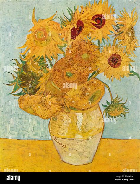 Still Life Vase With Twelve Sunflowers August Vincent Van Gogh