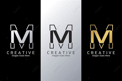 Brand Identity Design Vector Art PNG Modern Clean Logo Letter M Vector