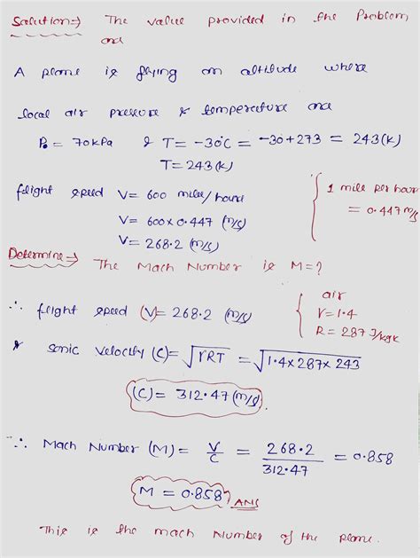 Solved A Plane Is Flying At An Altitude Where The Local Air Pressure