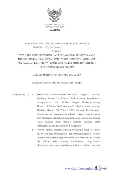 Peraturan Menteri Keuangan No Pmk Tahun Tentang Tata