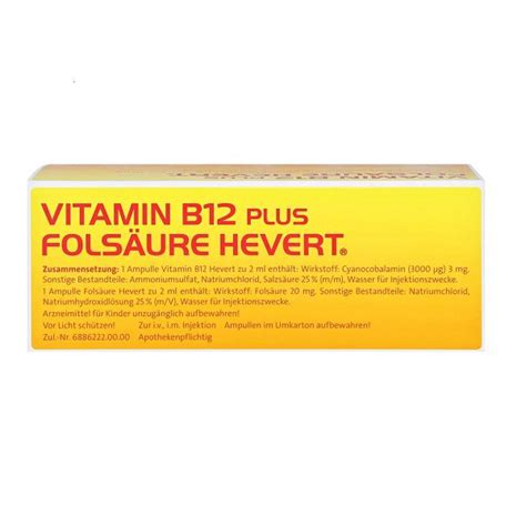 Vitamin B12 Plus Folsäure Hevert Ampullen 10 St