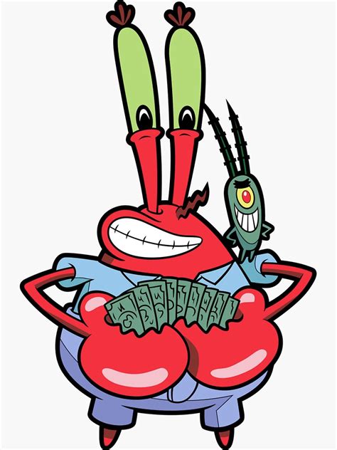 Mr Krabs Sticker By Artcredible Redbubble