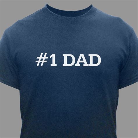 Number One Dad Personalized Adult T Shirt GiftsForYouNow