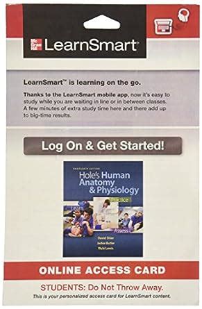 Learnsmart Access Card For Hole S Human Anatomy And Physiology Amazon