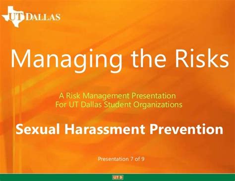 Managing The Risks Sexual Harassment Prevention Presentation 7 Of