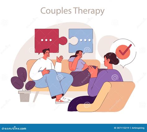 couples therapy concept stock vector illustration  expression
