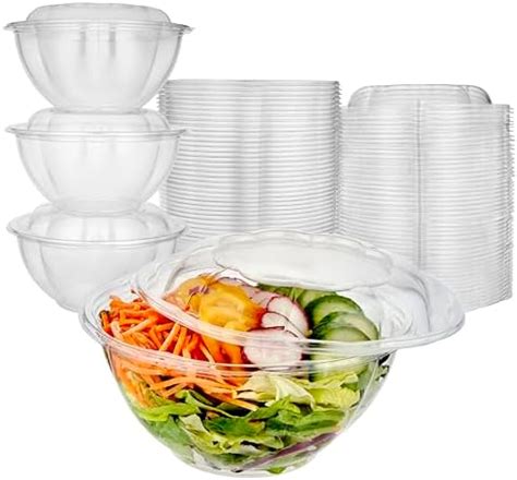 Amazon Smygoods Plastic Salad Bowls With Airtight Lids Disposable