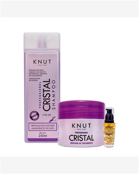 Riachuelo Kit Knut Professional Cristal Shampoo M Scara E Oil Elixir