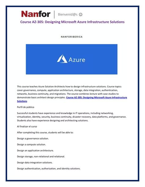 Ppt Course Az Designing Microsoft Azure Infrastructure Solutions